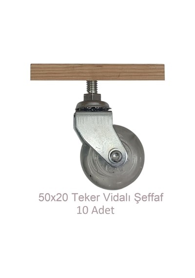 Ofis Koltuk Dolap Etejer 360 Derece Döner 50 X 20 Vidalı Teker Ş N11.20042