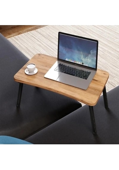 Laptop Sehpası,masası, Katlanabilir Yatak,koltuk Üstü,kahvaltı,bilgisayar Sehpası Atlantik Çam