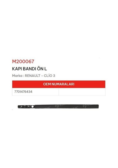 Kapı Bandı Ön Sol Clıo Iıı