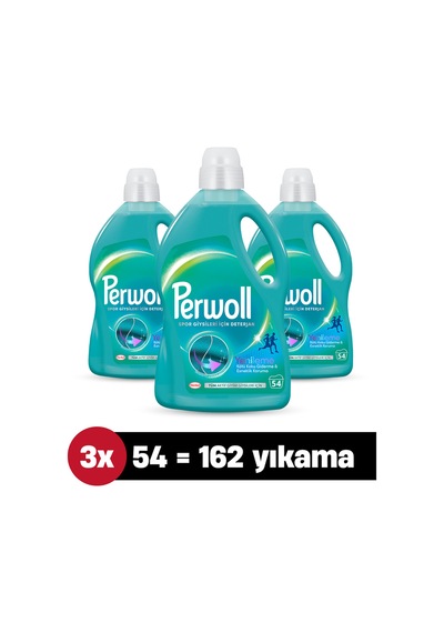 Sıvı Çamaşır Deterjanı Spor Giysiler 3'lü Set 2.97l 162 Yıkama