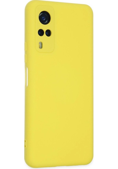 Cosmotex Newface Vivo Y53s Kılıf Nano İçi Kadife Silikon - Sarı