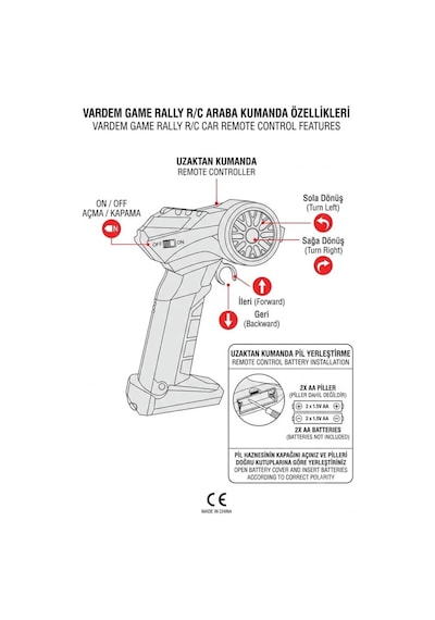 TıfılToys Uzaktan Kumandalı Full Fonksiyon Şarjlı Işıklı 1:12 Ölçekli Süper Hızlı Kırmızı Yarış Arabası