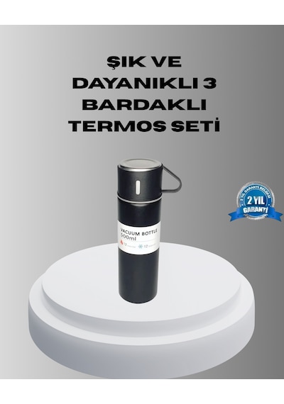 Techmrt 500 Ml Vakumlu Termos Çift Kat Paslanmaz Çelik, Sızdırmaz Kapağıyla Sıcak Ve Soğuk İçecekl