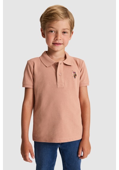U.S. Polo Assn. Erkek Çocuk Pudra Tişört Basic 50325608-vr042