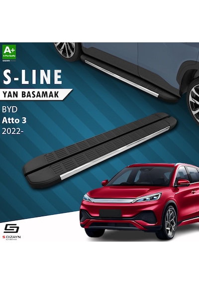 S-dizayn Byd Atto 3 S-line Krom Yan Basamak 193 Cm 2022 Üzeri