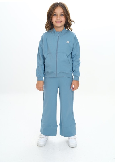 Toontoy Kids Toontoy Kız Çocuk Mood Nakışlı Eşofman Takım Koyu Mavi