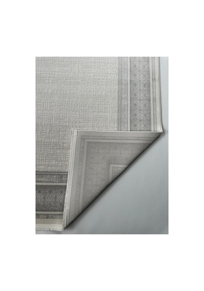 Merinos Vista Gri Çerçeveli %100 Akrilik Yumuşak Dokulu Salon Oturma Odası Halısı 79319-95