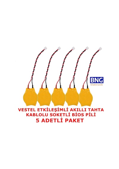 Vestel Uyumlu Etkileşimli Akıllı Tahta Kablolu Soketli Bios Pili 5 Adet Vestel Uyumlu Etkileşimli Akıllı Tahta Kablolu Soketli Bios Pili 5 Adet