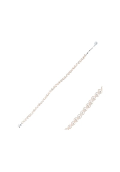 5,5 Mm Sıralı Top Barok İnci Bileklik 20 Cm / Sarı Sarı Sarı Altın