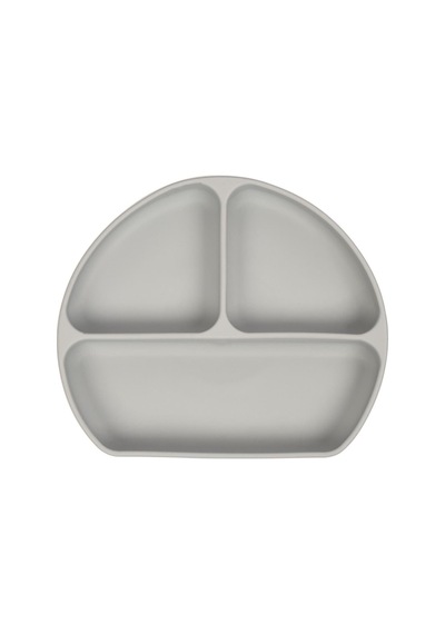 Sevi Bebe Gri Vakum Tabanlı Silikon Tabak Mommyslab Mağaza