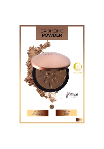 Note Cosmetique Bronzing Powder Bronzlaştırıcı Toz Pudra - 20 Koyu Bej