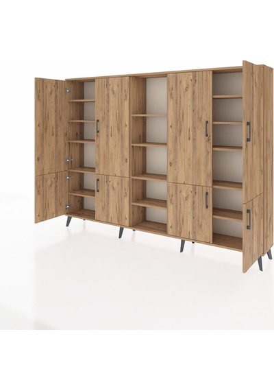 Arges Dolap 14 Raflı 8 Kapaklı 220x30x163 Çam-çam Atlas Çam - Atlas Çam Arges Dolap 14 Raflı 8 Kapaklı 220x30x163 Çam-çam Atlas Çam - Atlas Çam