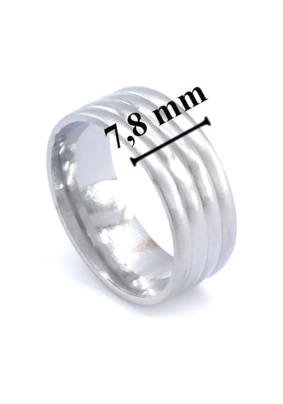 Çelik Alyans Yüzük Bombeli Yzk-303 Gümüş