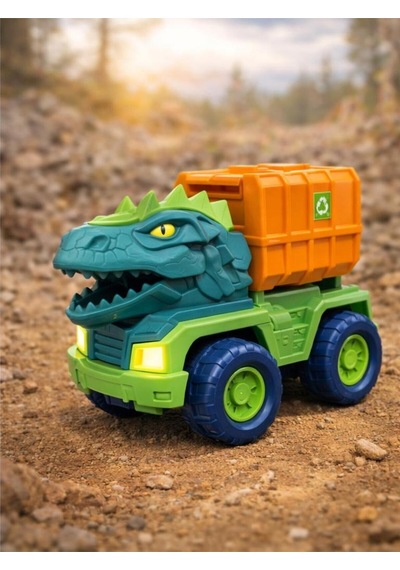 Oyuncak Dinozor Kamyon Trexdıno Sweptor Dino Temalı İnşaat Aracı Çocuk Oyuncağı