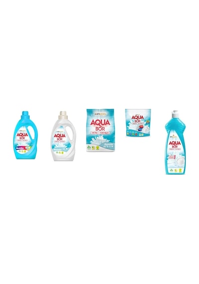 Aquabor Doğal Mineralli Sıvı Renkliler + Sıvı Beyaz + 4 Kg Beyaz + Tablet + Elde Bulaşık 5 Li Set 39262559