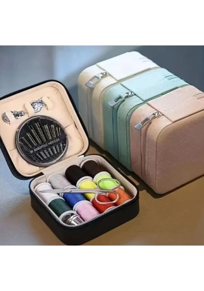 Mini Çantalı Dikiş Kutusu, Taşınabilir Dikiş Seti, İğne Seti, İplik Seti, Seyahat Dikiş Seti
