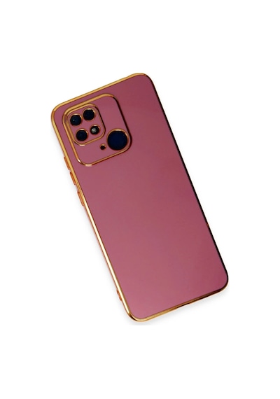 Xiaomi Redmi 10c Kılıf Volet Silikon - Kırmızı Düz Renkli