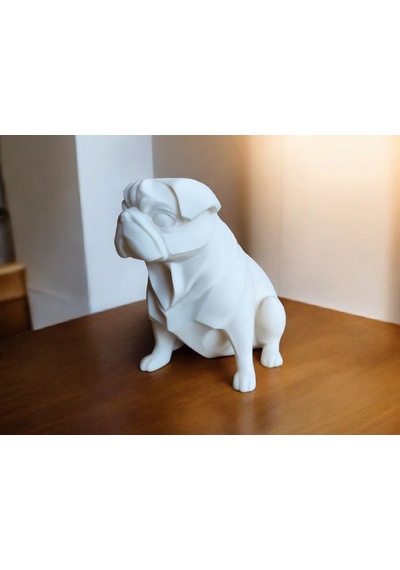 Pug Heykeli Ofis Dekorunda Hediyelik Dekoratif Obje Figür 15 Cm