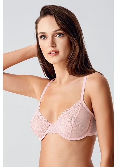 New Bra 34-8410 Telli Desteksiz Sütyen Pudra