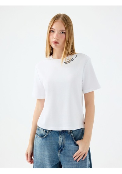 LOFT Regular Fit Kadın Tshirt K.kol Lf2040704 Q1.v1 Beyaz