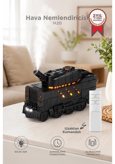 Özel Üretim Buharlı Yatak Odası Renkli H20 Tank Aroma Difüzör Siyah