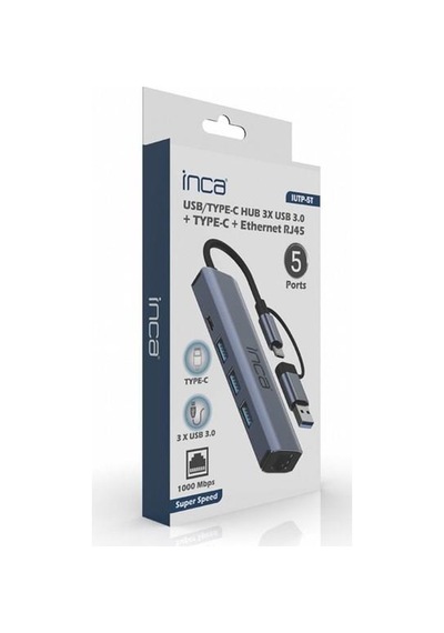Inca Iutp-5t Gigabit Usb Çoklayıcı Usb 3.0,typec Ethernet-153855