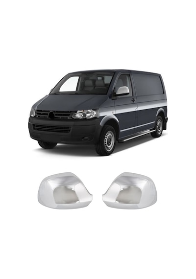 Volkswagen Transporter T5 Uyumlu 2010-2015 Ayna Kapağı 2 Parça Abs Krom Kaplama