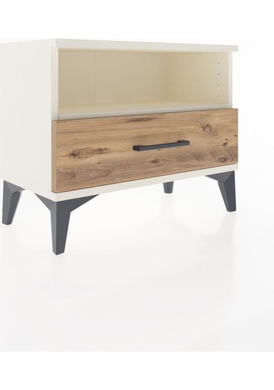 Arges Komodin Tek Raflı Tek Çekmeceli 60x30x48 Aytaşı-çam Aytaşı