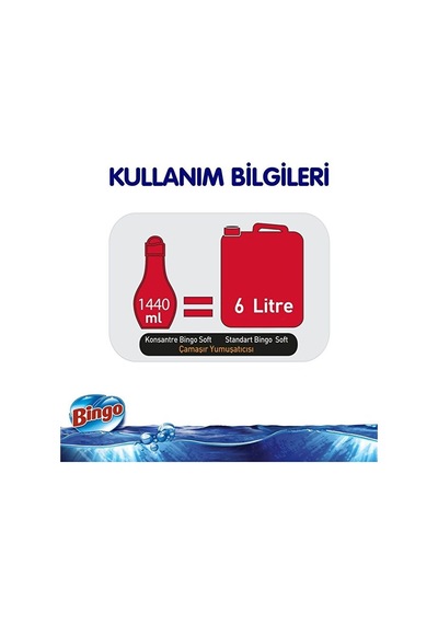 Bingo Soft Konsantre Çamaşır Yumuşatıcısı Lovely 1440 Ml Ekonomi 3'lü Set