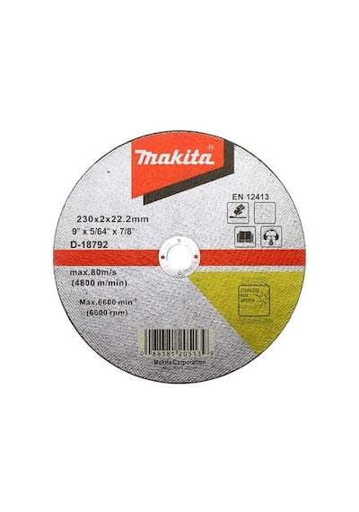 Makita İnox Kesme Taşı - Düz 230x2 Mm Maad-18792