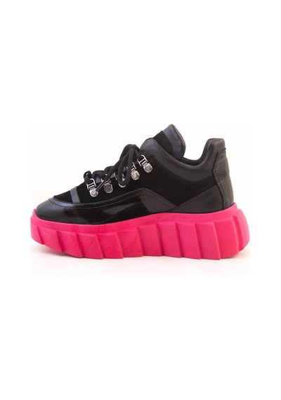 Rouge Kadın Spor & Sneaker Ayakkabı 601 Siyah - Fuşya