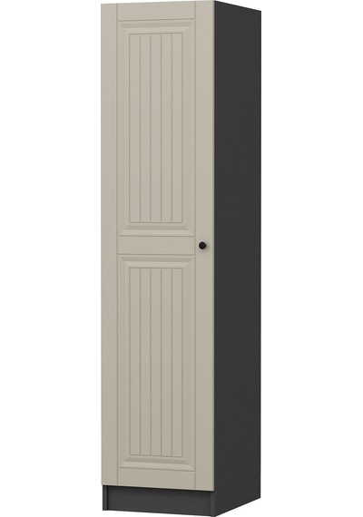 Minar Kale 1 Kapaklı Dolap İlkbahar Mebran 210cm - Antrasit/kumtaşı - Askılıklı Çok Renkli