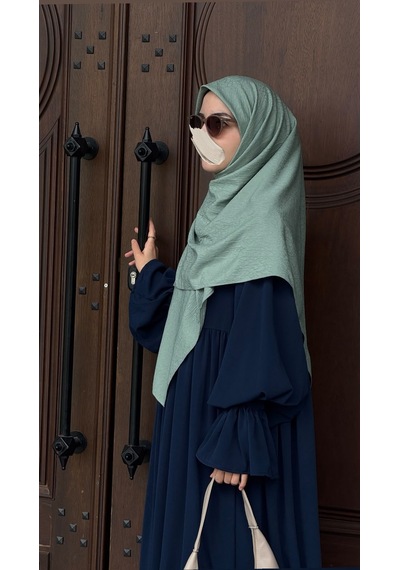 Qalortex Scarf Premium Jakarlı Hüma Büyük Boy Eşarp -çağla Çağla