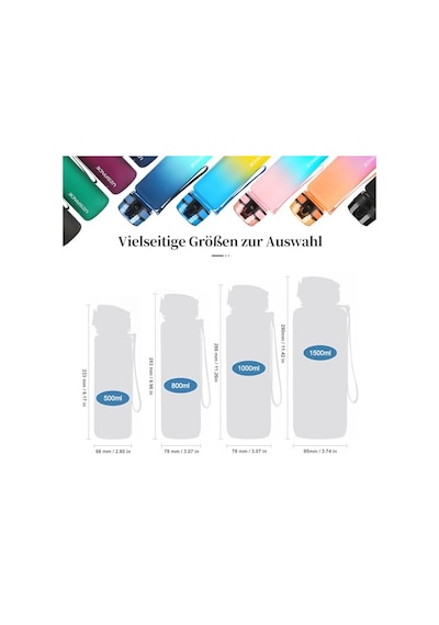 Spor İçecek Şişesi 500 Ml/800 Ml/1 L, Sızdırmaz, Tritan Ve Bisfenol A İçermez, Bisiklet, Fitness, Dış Mekan İçin Su Şişesi