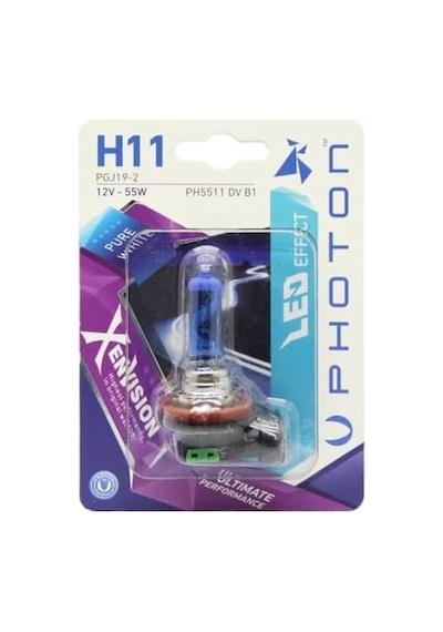 Ampul H11 12v 55w Xen Vision Tekli Blister Beyaz Işık 6000k Pht Ph5511 Dv B1