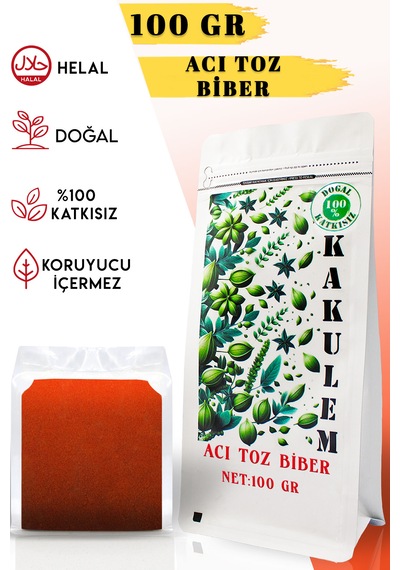Kakulem Güneşte Kurutulmuş Acı Toz Biber 100 Gr