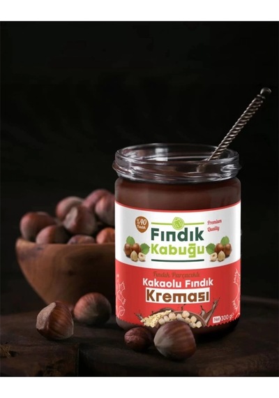 Fındık Kabuğu Fındık Parçacıklı Kakaolu %40 Fındık Kreması 300 Gr X 10 Paket