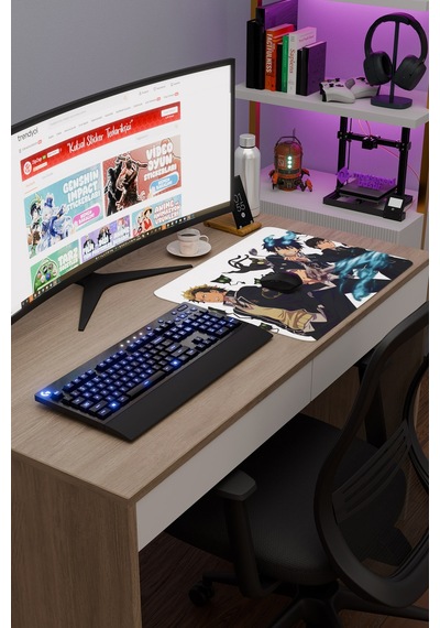 Ao No Exorcist Blue Exorcist Anime V5 - 48x40 Xl Gaming Kauçuk Kaymaz Taban Mouse Pad Fare Altlığı