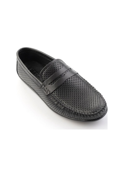 Siyah Hakiki Deri Erkek Loafer Ayakkabı E01697033003 Siyah