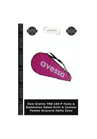 Özel Üretim Trb-100-p Tenis & Badminton Raket Kılıfı & Çantası Pembe Alışveriş Hafta Sonu