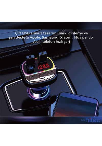 ScHitec C21 Fm Handsfree Bluetooth Modülatör Araç MP3 Player