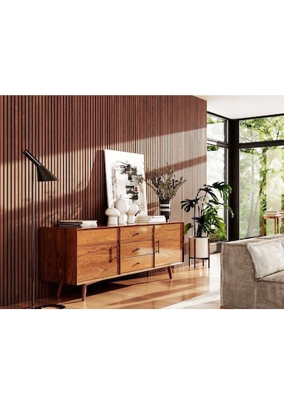 Winpanel Dekoratif Ahşap Duvar Paneli Bambu Renk 50x240cm .