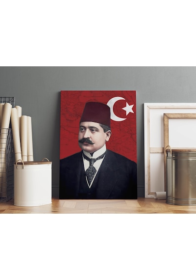 İttihat Terakki Paşaları Kanvas Tablo Seti 3 Adet 40x55cm Enver Paşa Talat Paşa Cemal Paşa