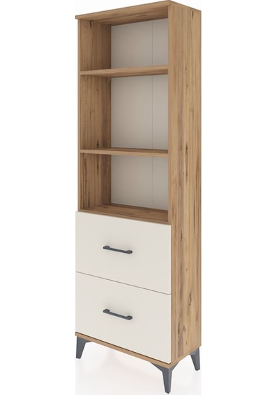 Arges Dolap 3 Raflı 2 Çekmeceli 60x30x182 Çam-aytaşı Çam