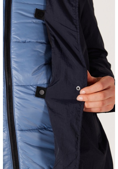All Terrain Gear Regular Fit Kapüşonlu Çift Kullanımlı Lacivert Yağmurluk Ceket W232319114 Lacivert