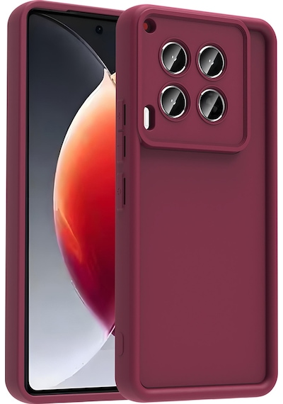 Tecno Camon 30 Kılıf Kamera Korumalı Zore Ananas Kapak Mürdüm