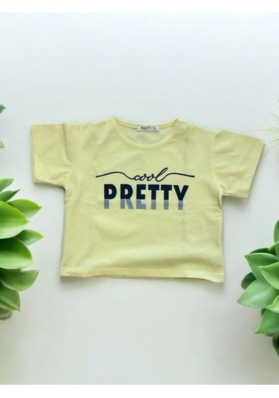Zekids Kız Çocuk Pamuklu Pretty Taytlı Takım-14379 Sarı