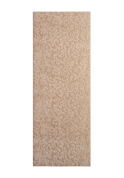 Plato Halı Opqo Sarmaşık Premium Oturma Odası, Salon, Antre, Yıkanabilir Polyester Kaymaz Taban Dark Bej Halı