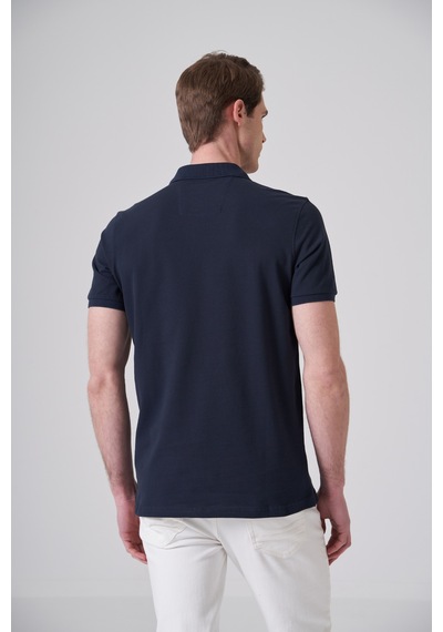 Morven Erkek Lacivert Basic Polo Yaka Dynamic Fit T-shirt 26yc018007200 Lacivert