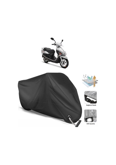 Rks Rs 100 Motosiklet Branda (Bağlantı, Kilit Uyumlu)-Siyah (457273992)